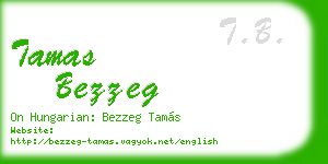 tamas bezzeg business card