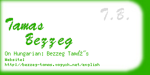 tamas bezzeg business card